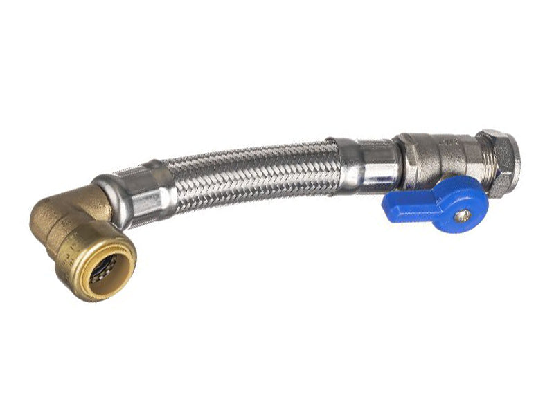 Standard Range Flexible Plumbing Connectors Type FC32 Elbow Pushfit to Straight Valved Compression