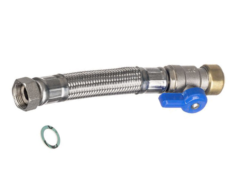 Standard Range Flexible Plumbing Connectors Type FC52 Straight Valved Pushfit to Straight Swivel BSP