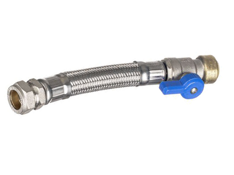 Standard Range Flexible Plumbing Connectors Type FC6 Straight Compression to Straight Valved Pushfit