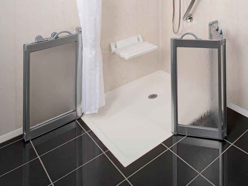Rectangular Corner Entry 750mm Half Height Shower Doors for Braddan Shower Trays