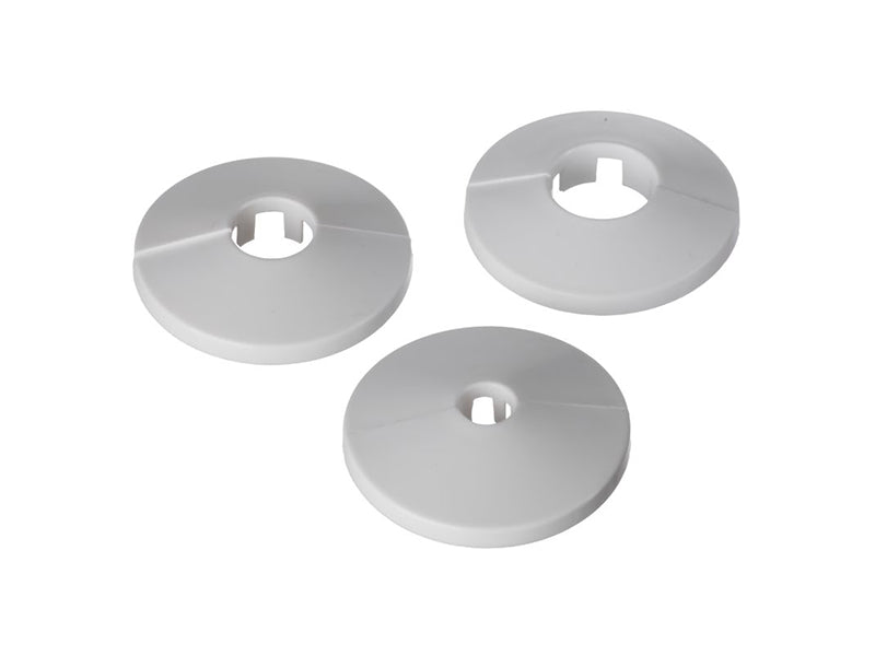 Pipe Decoration Hole Trims - White 2 Piece