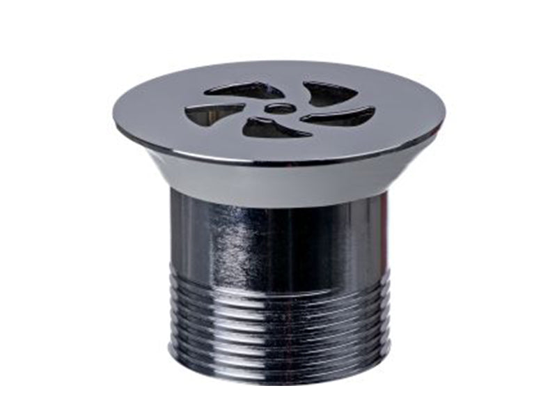 Flush Grated C.P. on Brass Basin Wastes