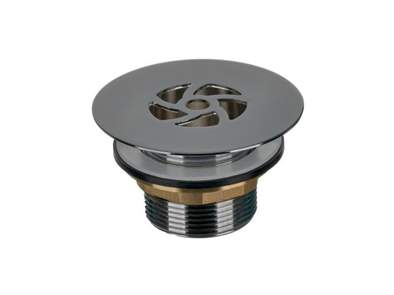 Flush Grated C.P. on Brass Sink Waste