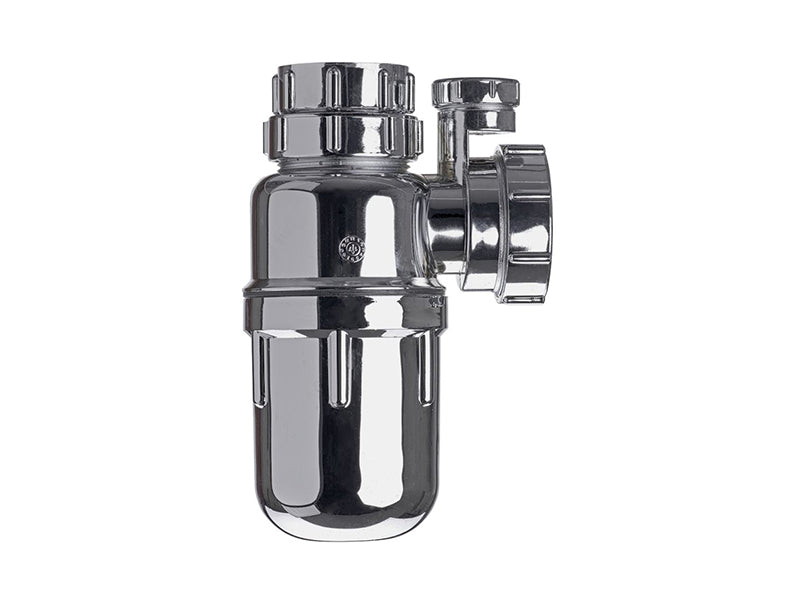 Hi Flow Chrome Plated Telescopic Inlet Anti Siphon Bottle Trap