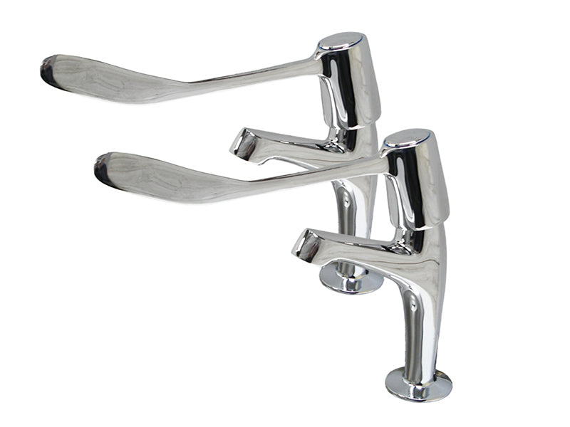 Pair of 170mm Long Lever Basin Taps