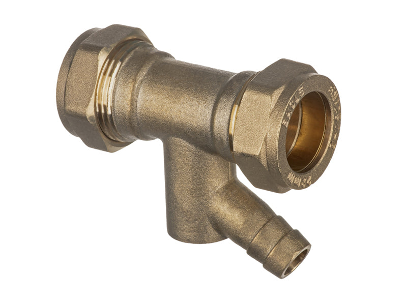 Brass Compression Str. Coupling & Drain Off C x C 171
