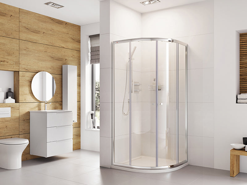 Waterbox Two Door Quadrant Shower Door - Chrome Finish