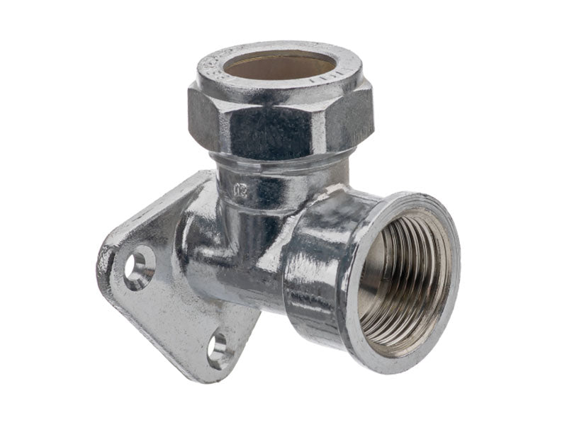 Chrome Plated Compression Wall Plate Elbow 317WCP