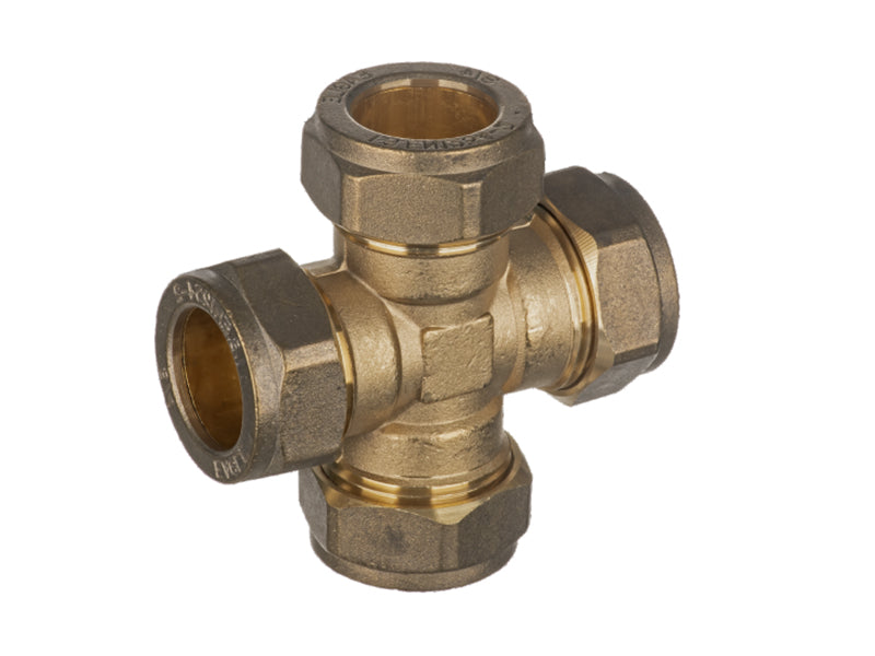 Brass Compression Cross Tee 322