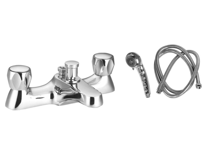 Crown Head Bath Mixer with Shower Attachment
