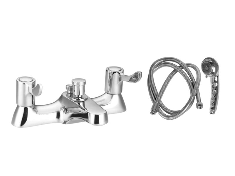 Quarter Turn Lever with Ceramic Disc Bath Mixer with Shower Attachment