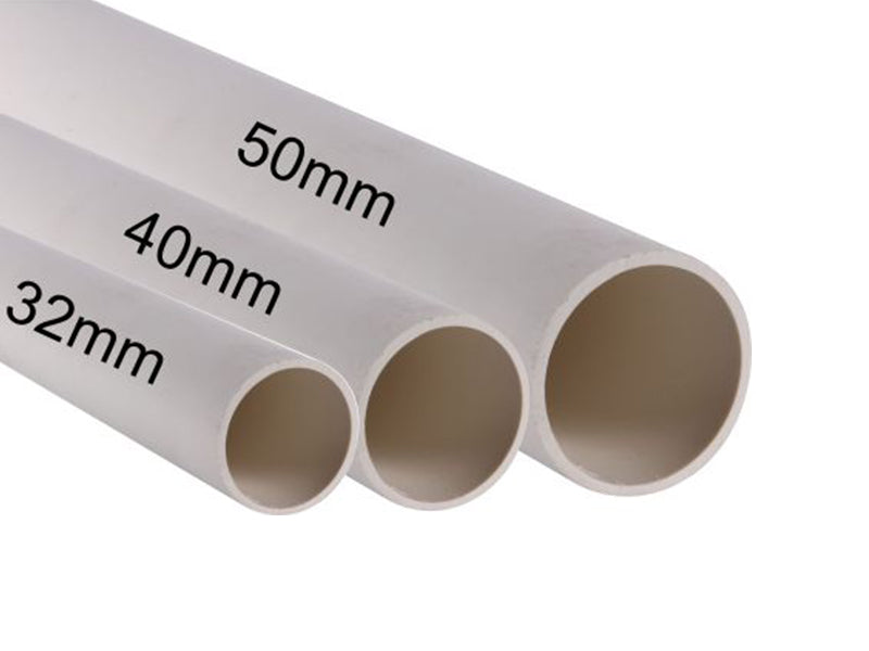 3M Length Waste Pipes - White