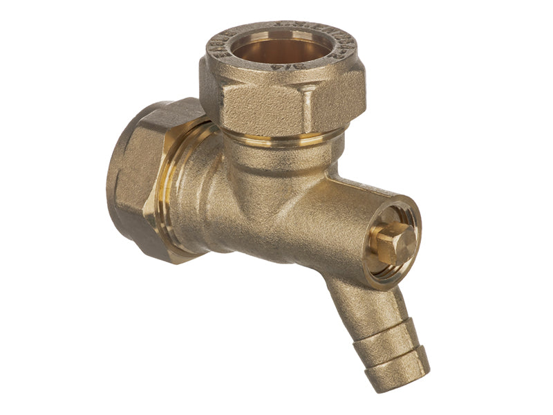 Brass Compression Elbow Coupling & Drain Off C x C 471