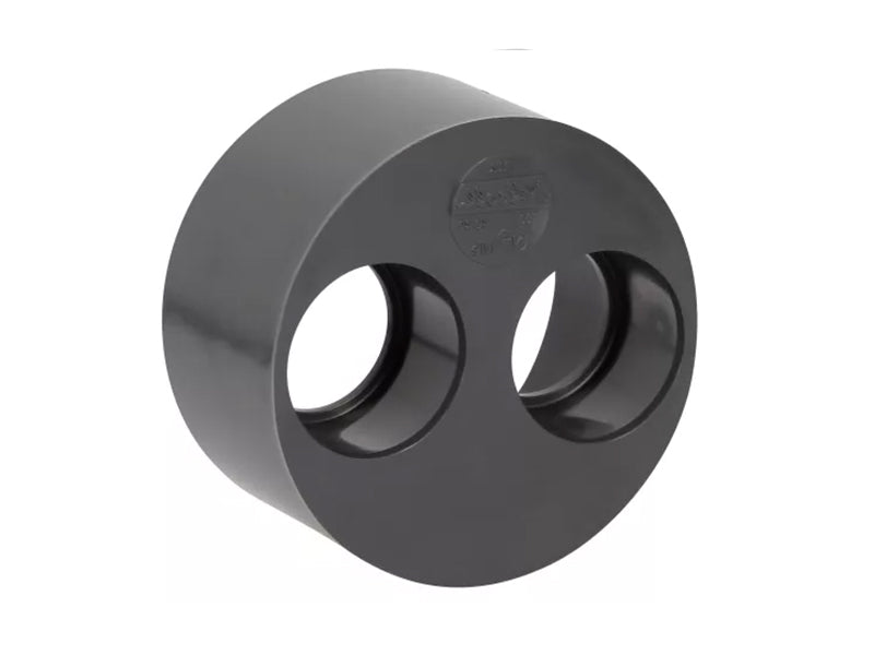 Soil Pipe Insert PVC Plug and Reducer 2 Holes