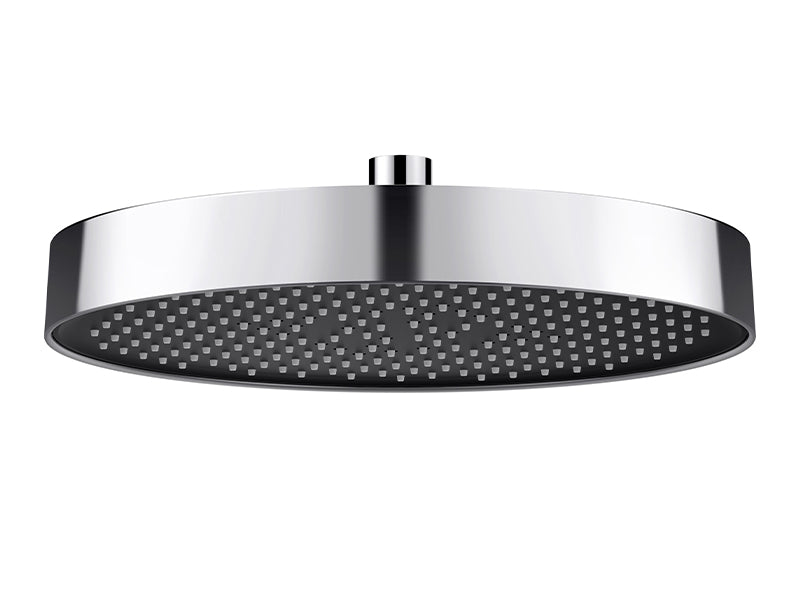 Rubineta Rainfall Chrome/Black Anti Lime Shower Head