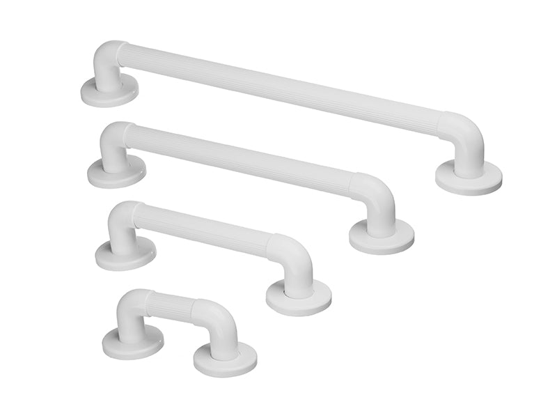 Waterproof ABS Plastic Ribbed Grab Rails - White Finish