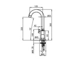 300mm Tall Electronic Sink Mixer With Swivel Spout
