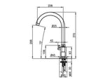 370mm Tall Electronic Sink Mixer With Swivel Spout
