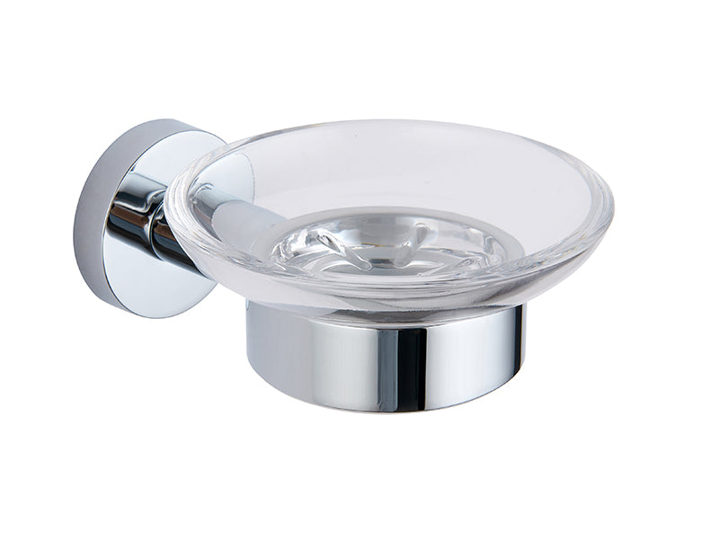 Round Soap Dish & Holder - Chrome