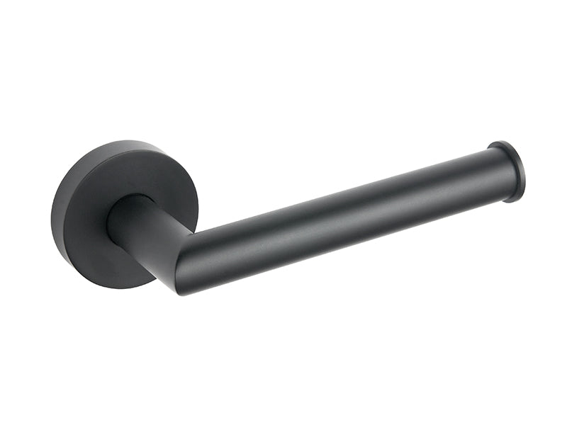 Fixed Round Toilet Roll Holder - Black