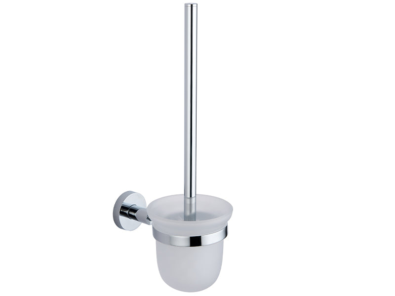 Round Toilet Brush & Holder - Chrome