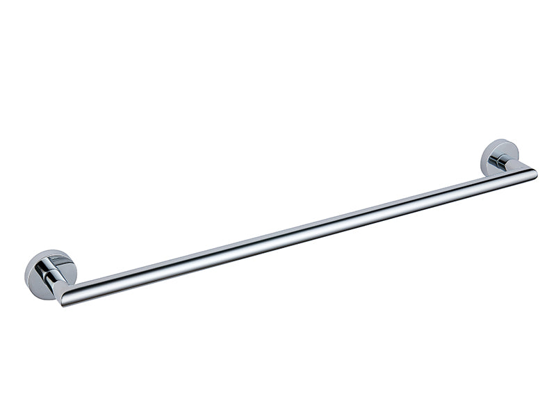 Chrome Round 600mm Single Towel Rail