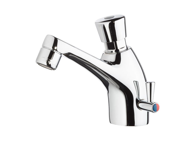 MCM Non Concussive Flow Rate Regulation Angled Basin Mixer