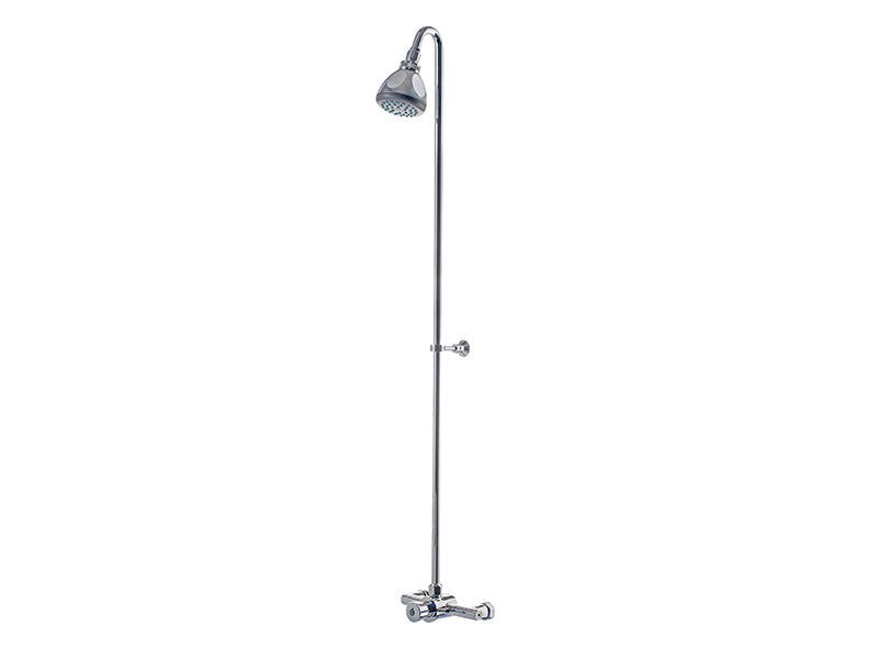 Chrome Shower Kit with Self Closing Mixer Valve