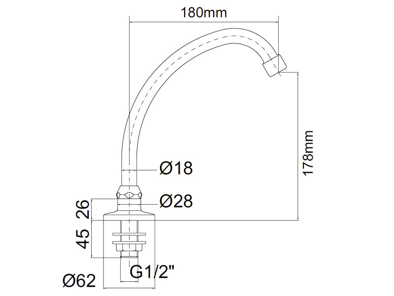 Swivel Spout for Wash Basin