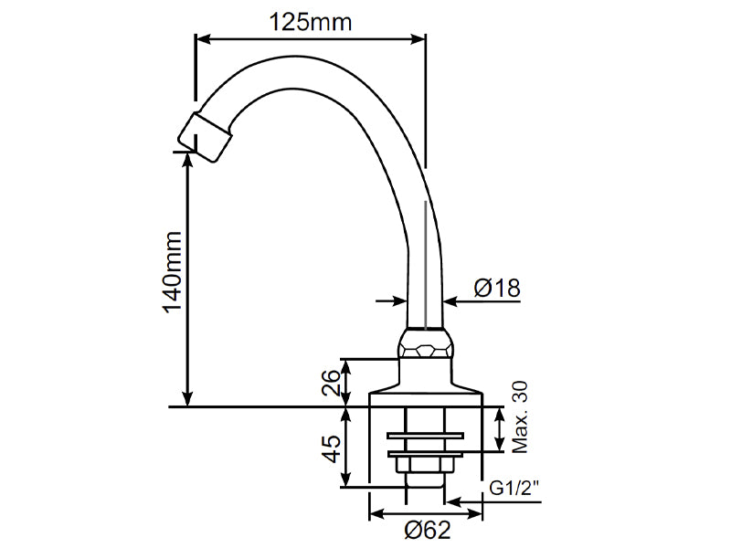 Swivel Spout for Wash Basin