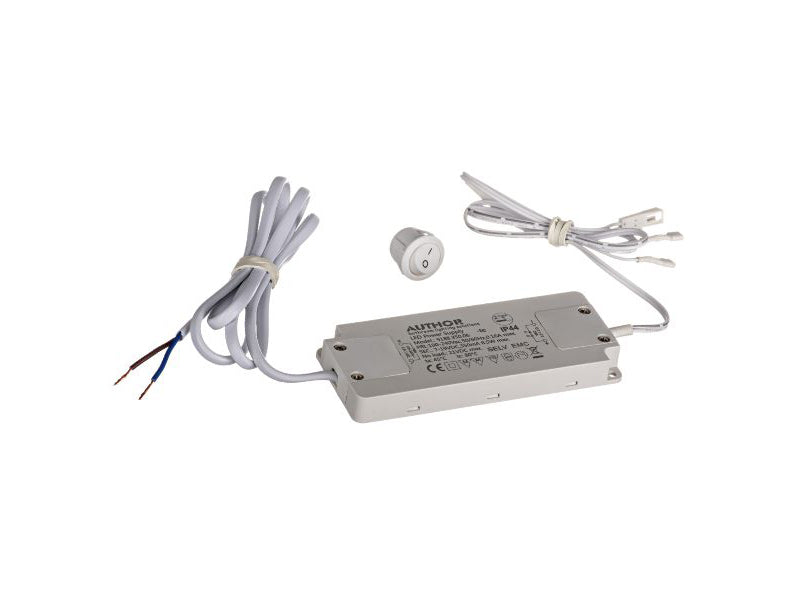 LED Bathroom Light Driver with Switch. IP44 Rated, 240 VAC