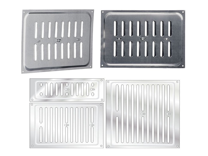 Traditional Louvre Vents Satin Finished Aluminium - Adjustable
