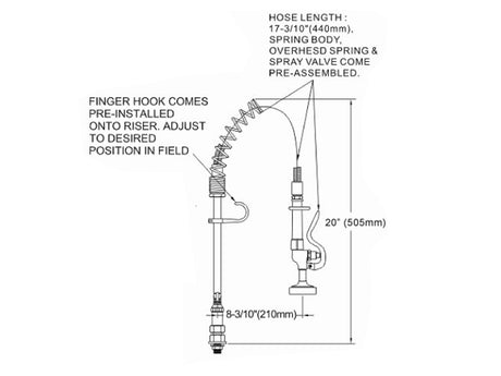 Deck Mounted Compact Pre Rinse Unit - 98007MN1