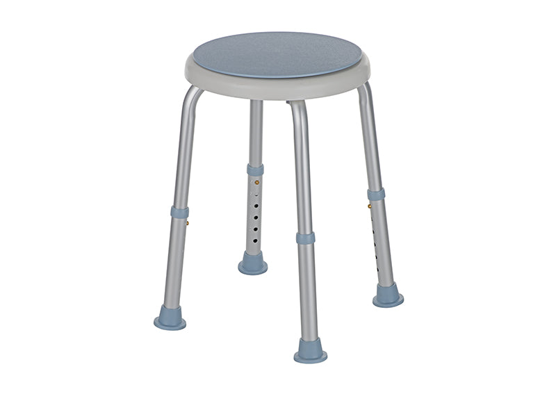 Round Shower Stool with Swivel Seat