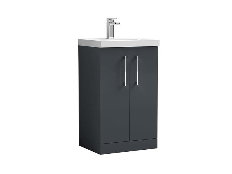 Arno 2 Doors, Floor Standing Vanity Units - Satin Anthracite