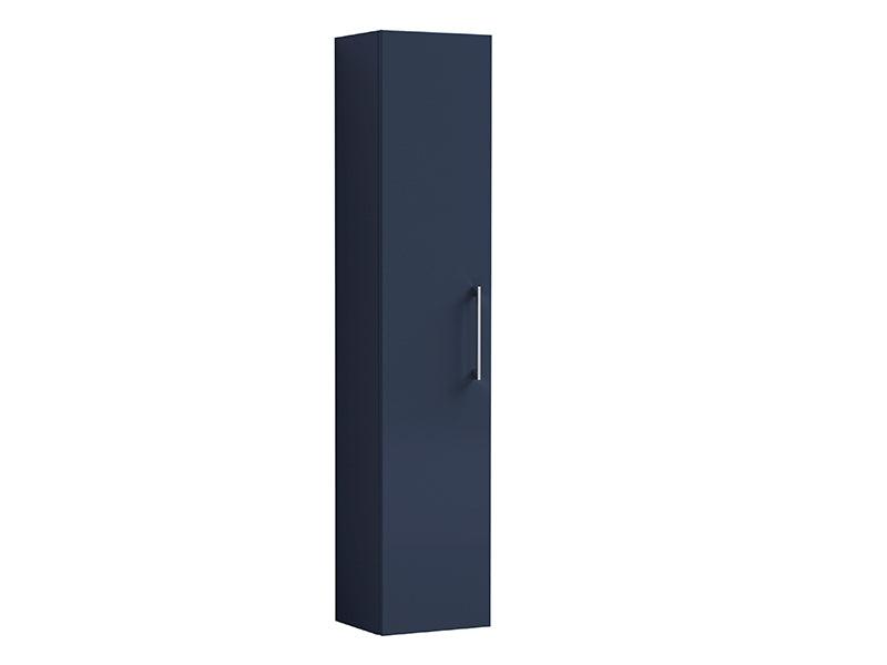 Arno 1 Door, Wall Mounted Tall Cabinets - Matt Indigo Blue