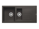 Alazia Inset Sink 1000 x 500cm 1 & 1/2B 1D - Graphite Carbon Finish