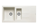 Alazia Inset Sink 1000 x 500cm 1 & 1/2B 1D - Snow Finish