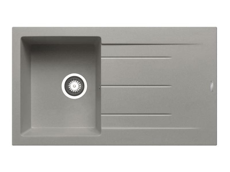 Alazia Inset Sink 860 x 500mm 1B 1D - Industrial Grey Finish