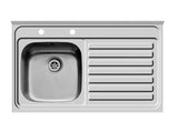 Aphrodite 1000mm x 500mm 1B 1D S/Steel Lay On Sink