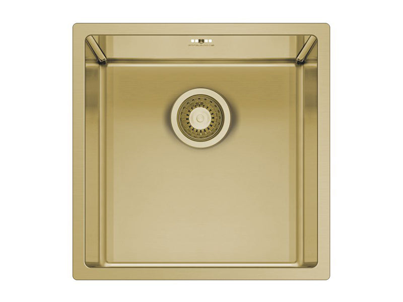 Astris Colora Gold Finish 40 x 40 x 20cm Undermount Sink Bowl