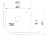 Atlas 465mm x 405mm S/Steel Inset Sinks without Drainers