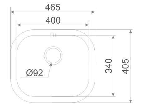 Atlas 465mm x 405mm S/Steel Inset Sinks without Drainers
