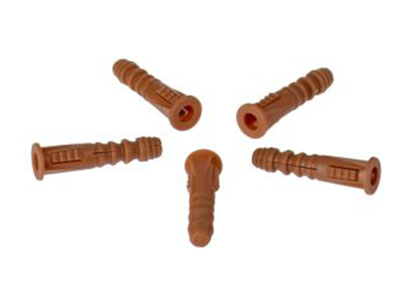 LOX Delta Plastic Wall Plugs - Brown