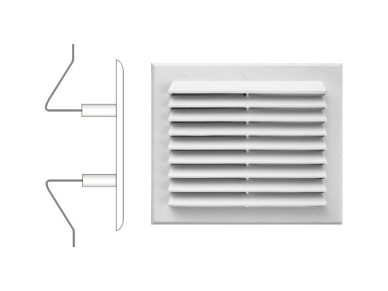 Universal Rectangular Vent with Spring Clips