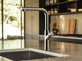 Rubineta Bona-35 Monobloc Sink Mixer Single Lever with Pull Out Spout - Matt Black