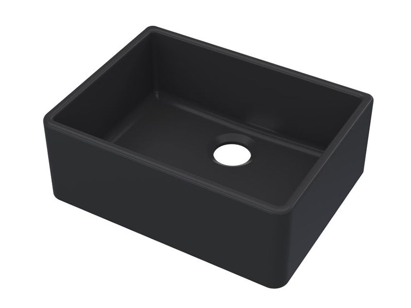 Fireclay Butler Undermount Sink 1B - Black Finish