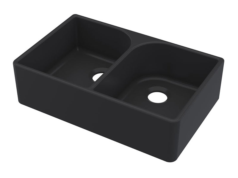 Fireclay Butler Undermount Sink 2B - Black Finish