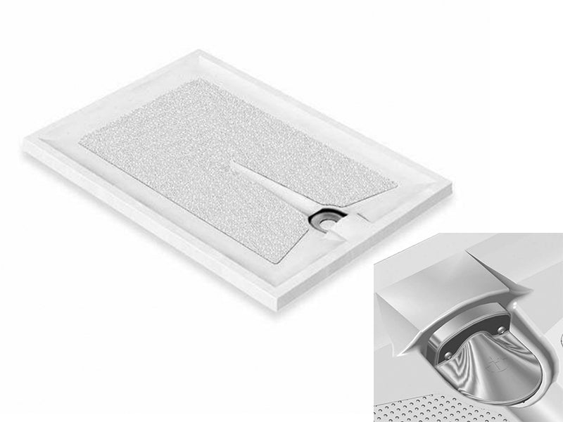 Braddan Low Level Step In Shower Trays c/w Upward Pump Waste