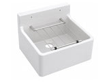 Fireclay Ceramic Cleaner Sink with Hinged Bucket Grating